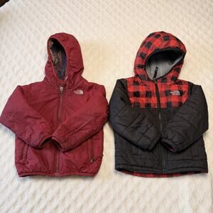 Bundle of two The North Face Reversible x2 Toddler Jackets 4T Winter Coat
